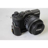 Half Camera PU Leather Protective Case for Canon EOS M6 - Black