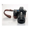Bottom Opening PU Leather Half Camera Case with Strap for Nikon Z7 Camera - Coffee
