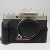 PU Leather Camera Half Cover Case for Fujifilm Fuji X-T200/XT200 - Black