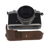 Camera Bag Bottom Case PU Leather Protective Half Body Cover with Battery Opening for Nikon Z fc - Coffee