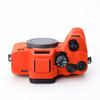 For Sony A7IV/A74/A7M4 Silicone Camera Sleeve Case Anti-slip Anti-dust SLR Camera Body Protective Cover - Orange