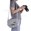 CADeN D27 Single-shoulder Camera Messenger Bag Water-resisitant for DSLR/SLR Mirrorless Cameras - Grey