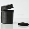 Camera Lens Bag Lens Pocket PU Leather Case for Nikon Canon Sony Fujifilm etc - Size: S / Black