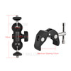 Dual Ballhead Arm Super Clamp Mount Adapter for DSLR Camera Monitor LED Video Light