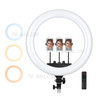 18 Inch LED Ring Light Photography Lamp Set with 3 Phone Holders Remote Control for Live Stream - EU Plug