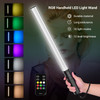 LIYADI RGB Handheld LED Light Wand Rechargeable Photography Light Stick 10 Lighting Modes 12 Brightness Levels 1000 Lumens 3200-5600K Color Temperature with Portable Bag Hanging Loop Remote Control