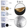 60cm 5 in 1 Round Photography Studio Light Reflector Collapsible Disc Reflector Set