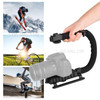 Professional Portable Foldable C-shaped Action Stabilizer Grip for DV Camera Smartphones