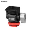 Andoer Mini Monitor Mount Tripod Head Cold Shoe Adapter Aluminum Alloy for Mounting Camera LED Fill Light - Red