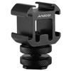 ANDOER 3 Cold Shoe Exquisite Mount Adapter On-Camera Mount Adapter for Canon Nikon Sony DSLR Camera for LED Video Light Microphone Monitor