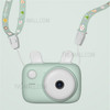 A2 2.4 Inch IPS Screen Macaron Cute Camera 4000W Dual Lens 1080P Portable Mini Camera with Lanyard for Kids (No Memory Card) - Green