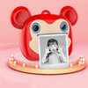 Cute Cartoon Kids Instant Camera 2.0 inch 24MP HD Dual Lens Thermal Printing Camera Toy with Print Paper - Pink/Red