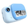 Kids Instant Print Camera 3.0 Inch Large Screen 1080P 12MP Digital Video Camera with Print Paper Roll Hanging Rope - Blue