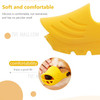 Dog Muzzle Pet Muzzle Mouth Cover Prevent Barking Biting Chewing Soft Silicone Mouth Guard with Adjustable Strap - Yellow/L