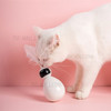 Robot Shaped Tumbler With Feather Cat Toy Stress Relief Pet Supply - White