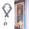 Cat Toy Elastic Rope Door Clamp Clip with Fluffy Ball and Bell