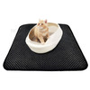 Cat Litter Trapper Litter Mat Clean Cat Mat with Water Proof Layer, Size: 46 x 60cm - Black