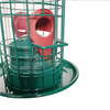 Durable Hanging Bird Feeder Squirrel Proof High Hardness Metal Bird Feeder with 4 Feeding Ports for Outside Garden Yard