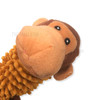 Pet Dog Cat Plush Monkey Sheep Crocodile Sound Bite Playing Toy - Brown Monkey