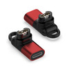 For Garmin Forerunner 255 / 255S 8-Pin Female Converter 90 Degree Elbow Charging Adapter - Red