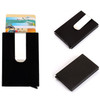 Frosted Antimagnetic Solid Color Credit Card Holder Money Clip Wallet, Size: 10*6.6cm(Black)