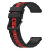 For Omega Swatch Joint MoonSwatch 20mm Smart Watch Strap Dual Color Chain Shape Design Wrist Band Replacement - Black / Red
