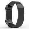 Stainless Steel Milanese Magnetic Watch Band Strap for Fitbit Charge 2 - Black