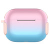 For AirPods Pro Gradient Color 2-in-1 Design PC+TPU Bluetooth Earphone Anti-scratch Anti-drop Cover Protective Case - Pink / Blue
