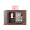 17E Home Mini Electronic Security Lock Box Wall Cabinet Safety Box with Coin-operated Function(Bronze)