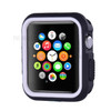 Dual-color Soft Silicone Watch Case for Apple Watch Series 3/2/1 38mm - Black + White