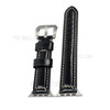 Split Leather with Silver Buckle Watch Band for Apple Watch Series 6/SE/5/4 40mm / Series 3/2/1 Watch 38mm - Black