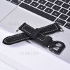 Frosted Split Leather with Black Buckle Watch Band for Apple Watch Series 6/SE/5/4 40mm / Series 3/2/1 Watch 38mm - Black