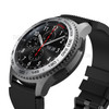Stylish Cool Metal Watch Frame for Samsung Gear S3 Frontier - Silver/Black
