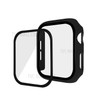 For Apple Watch Series 3 / 2 42mm PC Protective Frame + Tempered Glass Watch Film - Black