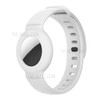 Soft Silicone Wristband Protective Case Cover Holder Bracelet for Apple AirTag - White