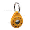 Anti-Drop Silicone Protective Case Cover with Ring Buckle for Apple AirTag Bluetooth Locator - Yellow