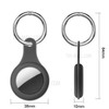 SNEAKY Liquid Silicone Protective Case Cover with Keyring for Apple AirTags - Black