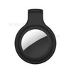 Steel Clip Design Anti-lost Silicone Case Cover Protector for Apple AirTag Bluetooth Tracker - Black