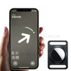 Magnetic Metal Bluetooth Locator Anti-lost Double-sided Protective Case Cover for Apple AirTag - Black