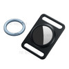 Magnetic Metal Bluetooth Locator Anti-lost Double-sided Protective Case Cover for Apple AirTag - Black