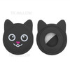 Cat Style Pet Tracker Anti-loss Cover TPU Protective Case for Apple AirTag  - Black