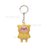 For Apple AirTag Case Soft Silicone Cover Raincoat Pig Tracker Protector with Keyring