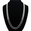 Europe and America Fashion Alloy Chain Hip Hop Simple Long Necklace, Width: 12mm, Length: 80cm (Platinum)