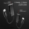 YESIDO YAU22 USB-C Headphone Jack Adapter 2-in-1 Type-C to 3.5mm Audio Adapter Cable with 18W Fast Charging for Aux Stereo Earphones