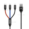 BASEUS Lightning 8Pin + Micro USB + Type-C 3-in-1 3.5A Charging Data Cable USB Cable(1.2M) for iPhone/Huawei/LG