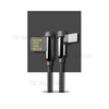 X-LEVEL Funnel Series 1.8m 2A 90-Degree Angle Reversible USB Lightning Data Charging Cable - Black