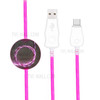 Luminous Horse Race Lamp 1M Type-C Charging Sync Cable for Huawei Samsung Xiaomi Etc. - Rose