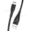 USAMS 3M Nylon Braided Type-C USB Data Sync Charger Cord for Samsung Huawei Xiaomi - Black