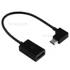 UC-017 Right Angled 90 Degree Type-C Male to USB 2.0 Female OTG Cable for Phone Tablet & Laptop - Black