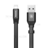 BASEUS 23cm USB Cable 2A USB-A to Lightning 8Pin Charging Cord Portable Data Sync Cable - Black